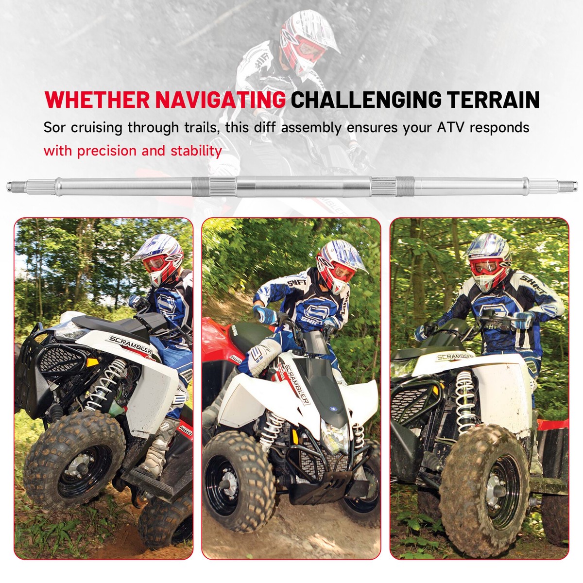 Bremsbeläge Vorne & Hinten Für Polaris 500 Magnum/Scrambler | 1999-2002 | Semi-metallisch | Ruhiger Bremsvorgang