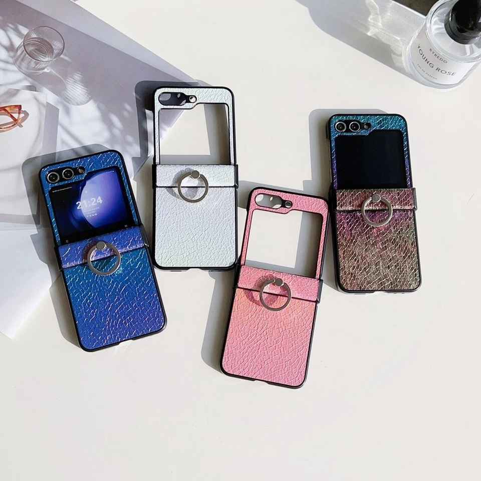 For Samsung Galaxy Flip6 Flip5 Flip4 3 Case Snake Pattern Ring Holder Slim Cover - Image 3 of 4