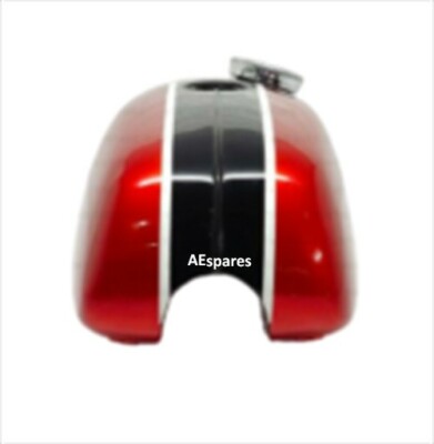BSA B25 B50 TR25 1971-73 D355 RED & BLACK PAINTED PETROL FUEL GAS