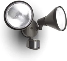 6211BZ-PIR23A 300 Watt Halogen Motion Activated Integrated Dual-Head Floodlig...