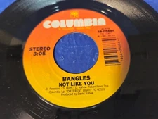 BANGLES - IF SHE KNEW WHAT SHE WANTS / NOT LIKE YOU -  7" VINYL 45 RPM SINGLE