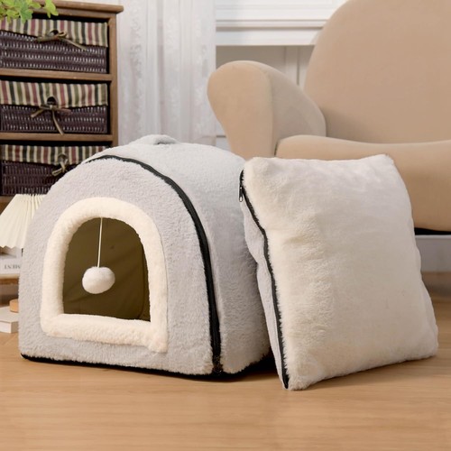 Cat Bed for Indoor Cats,Foldable cat cave,Anti-Slip & Water-Resistant Bottom,cat - Bild 3 von 9