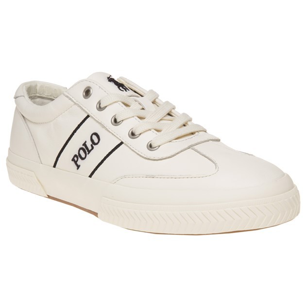 New Mens Polo Ralph Lauren Natural Tarrence Leather Trainers Lace Up New Mens Polo Ralph Lauren Natural Tarrence Leather Trainers Lace Up