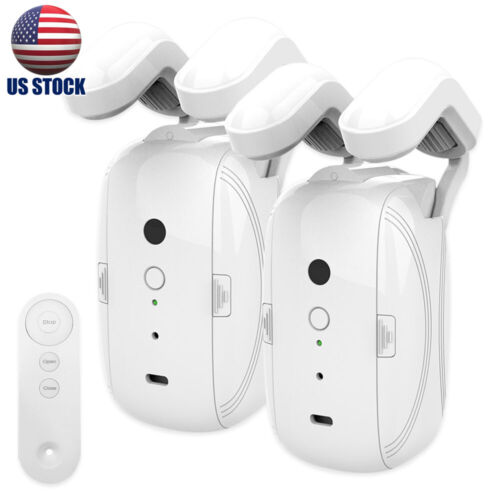 Smart Automatic Curtain Opener Robot Remote Control for Roman Rod T-Track U-Rail
