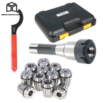 R8 Shank ER32 Collet Chuck Holder + 12Pcs Collets CNC Milling Lathe Set