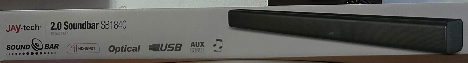 Jay Tech Bluetooth Soundbar Sb 1840 JAYTECH SB1840 2.0 Bluetooth Soundbar 40W HDMI ARC USB AUX-In Optisch