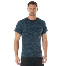 Men's Midnight Blue Digital Camouflage Short Sleeve T-Shirt Rothco 88947
