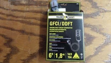 Yellow Jacket 6 ft. Ground Fault Cord GFCI/DDFT Extension Cord 14/3 15A NEW