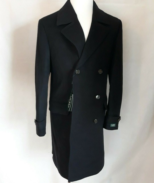 Lauren Ralph Lauren Luther Wool-blend Top Coat 46l Overcoat Blue for sale online | eBay