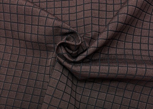 HBF TEXTILES NEEDLEPOINT GRID NIGHTINGALE BROWN FURNITURE FABRIC BY YARD 52"W - Picture 4 of 6