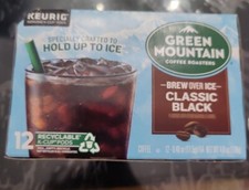 Green Mountain Brew Over Ice Vanilla Caramel/Black Coffee 12 K-Cups -You Choose