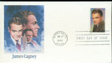 1999 First Day of Issue - Postage Stamp honoring James Cagney -Fleetwood