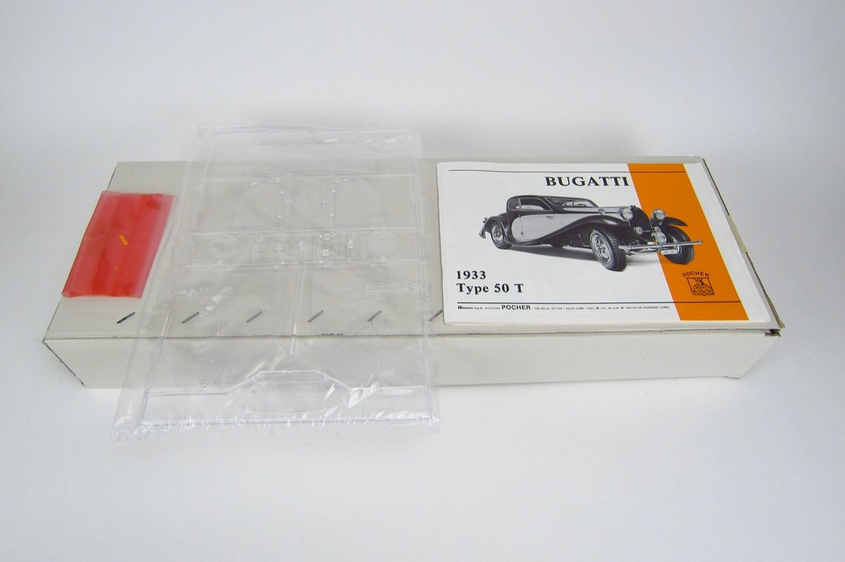 Bugatti 50 T 1933 Pocher 1/8 Scale Rivarossi Model Kit K 76 Black