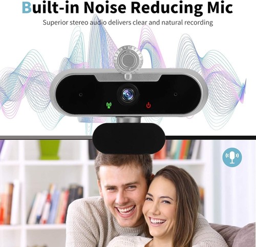 Webcam per PC, Full HD 1080p Webcam con Microfono, Webcam con Privacy Treppiede - Photo 7/7