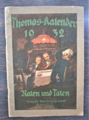 1932 OLD THOMAS CALENDAR Thomasmehl Flour,Agricultural products Co GERMANY  48 pg | eBay