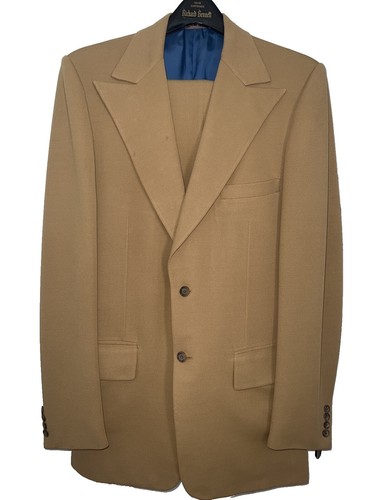 RING JACKET MEISTER スーツ　savile Clifford Ring jacket Tailored Jacket MEISTER size 44 silk cotton brown made