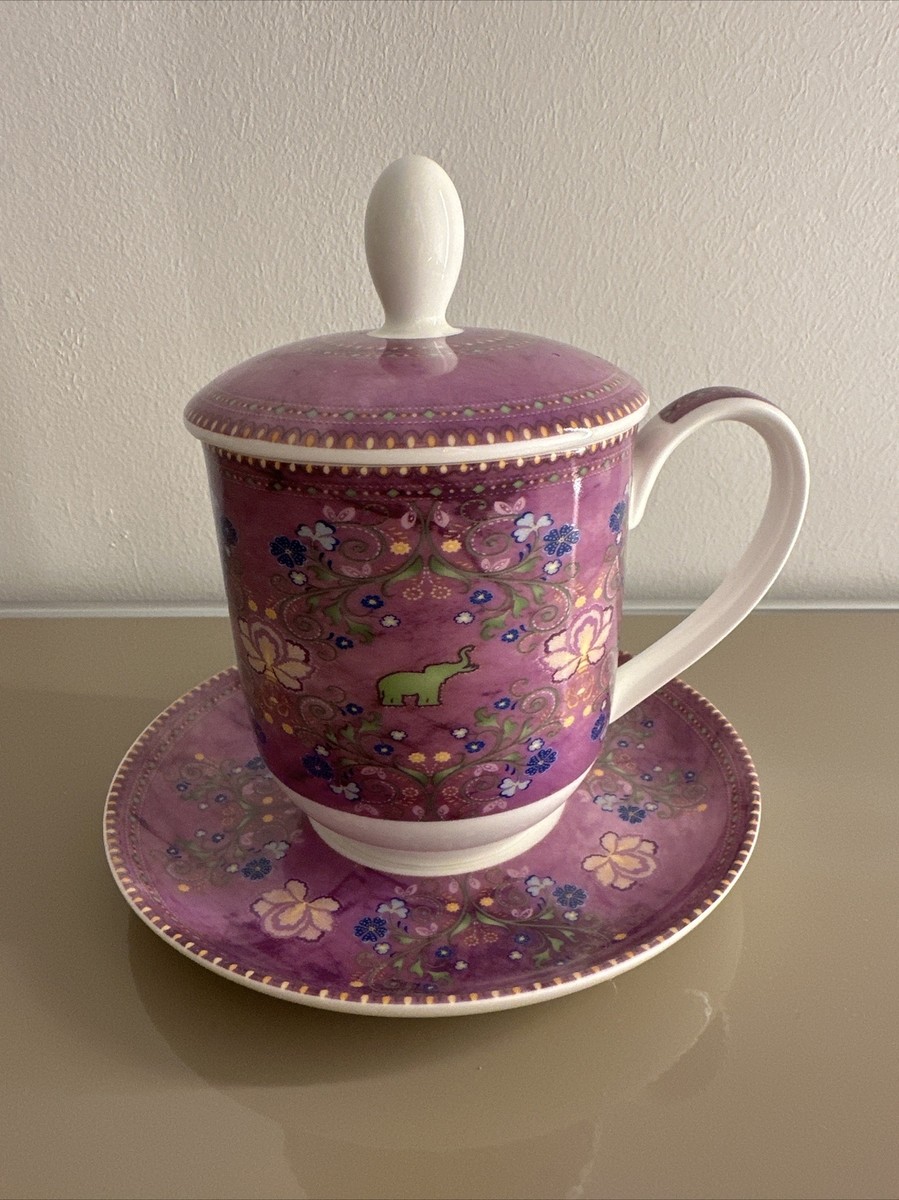 Teetasse + Deckel + Untertasse Fine Bone China Porzellan TeaLogic Ela B. Design