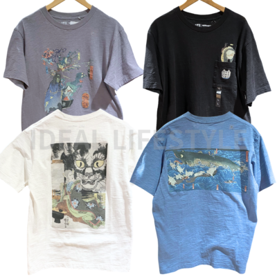 UNIQLO UKIYO-E Dark Fantasy UT Graphic T-Shirt S-4XL Short-Sleeve