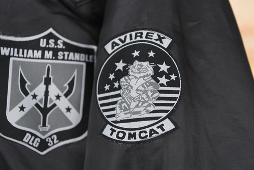 Avirex Tomcat Bomber Flight Insulated Patches Faux Fur Collar Jacket Mens XL - Picture 4 of 16