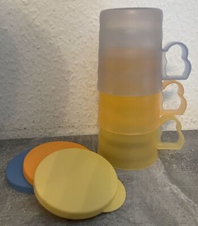 Tupperware Trinkbecher mit Henkel 350 ml (Junge Welle) 3 Stück