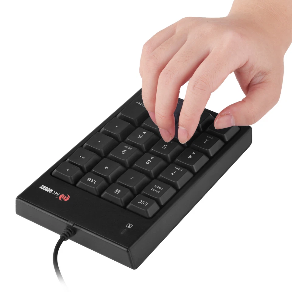 Tastiera numerica USB cablata ABS 23 tasti numero esterno per laptop MacBook - Immagine 4 di 4
