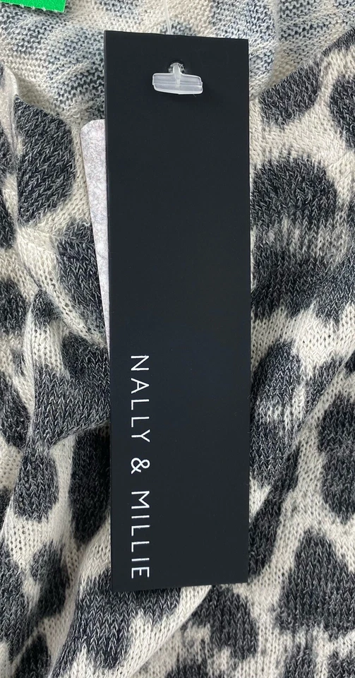 Top de manga larga con estampado de guepardo animal gris para mujer talla XL de Nally and Millie Foto 3 de 4