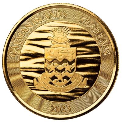 2023 1 oz Gold Cayman Islands Marlin .9999 Gold Coin $5 KYD (BU