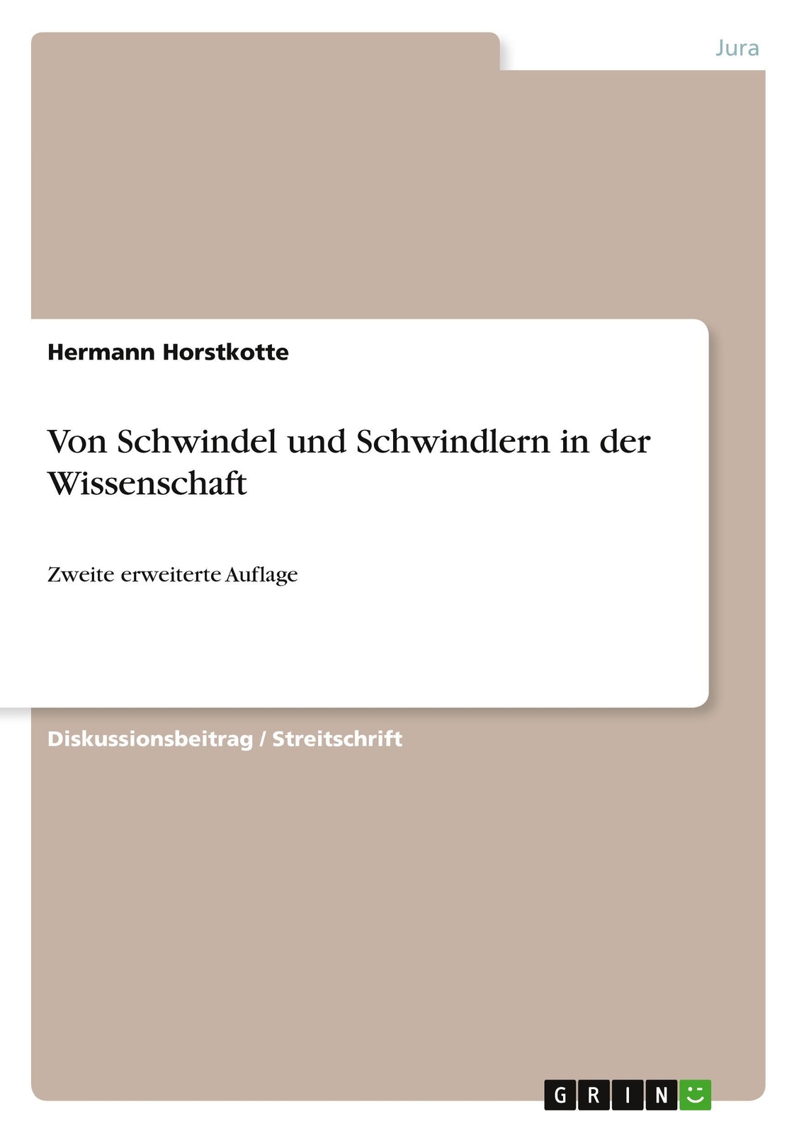 Thumbnail - Hermann Horstkotte | Von Schwindel Und Schwindlern In Der Wissenschaft