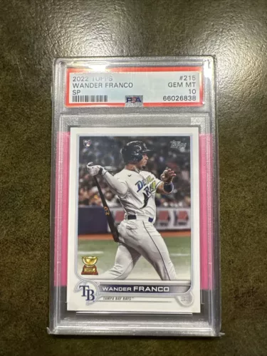 2022 Topps Series 1 Wander Franco RC SP Photo Variation Tampa Bay Rays PSA 10
