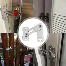 1Pcs Stainless Steel Sliding Barn Door Lock Hardware Gate Latches, Window Closet