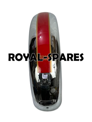 REAR MUDGUARD CHROME & RED FIT FOR ROYAL ENFIELD CLASSIC 350 REBORN CHROME RED - Picture 16 of 21