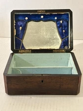 Victorian French Sewing/Jewelry/Work Box w Marquetry & Mother Of Pearl Inlays