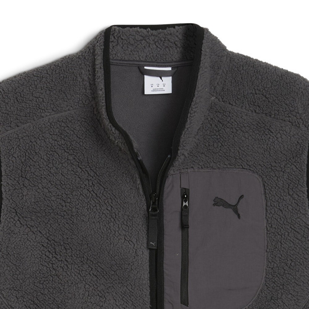 PUMA Pumatech Winterized Gilet Full Zip Vest Mens Grey Casual Athletic Outerwear - product detail image 6