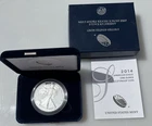 2014-W Proof $1 American Silver Eagle Box, OGP & COA