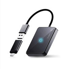 Wireless Carplay Adapter with Web App and OTA Updates, Convert Wired to Black