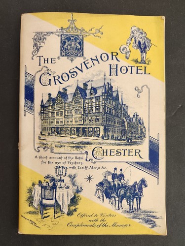 1898 antique GROSVENOR HOTEL chester uk HISTORY PRICES ADS belmont ma RICHARDSON