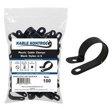 Nylon Cable Clamps   R  Type 1/4  Diameter   100 Pcs - UV Resistant Nylon 6-6 ...