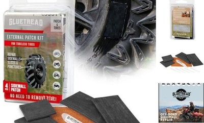 GlueTread External Patch Kit - for Tubeless Tires - No Need to Remove Tire - 