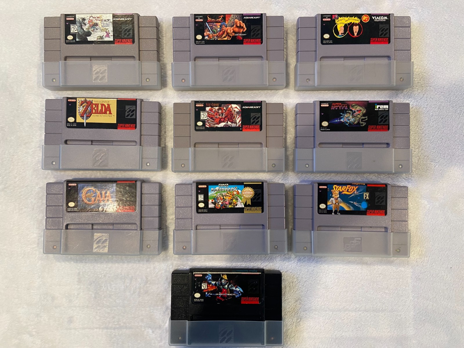 Super Nintendo SNES Lot – Chrono Trigger, Secret of Evermore, etc. – Tested