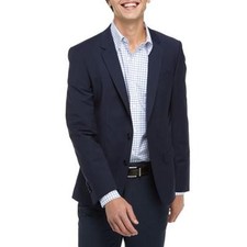 Hugo Boss Mens Slim fit Suit Jacket Blazer 42 R Navy Blue Solid Stretch Wool