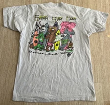 Vtg 90’s FOTL HIC Hawaiian Island Creation Men’s L T Shirt Safari Surf Club Rare