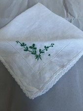 Vintage St Patrick s Shamrocks Hankie VGC