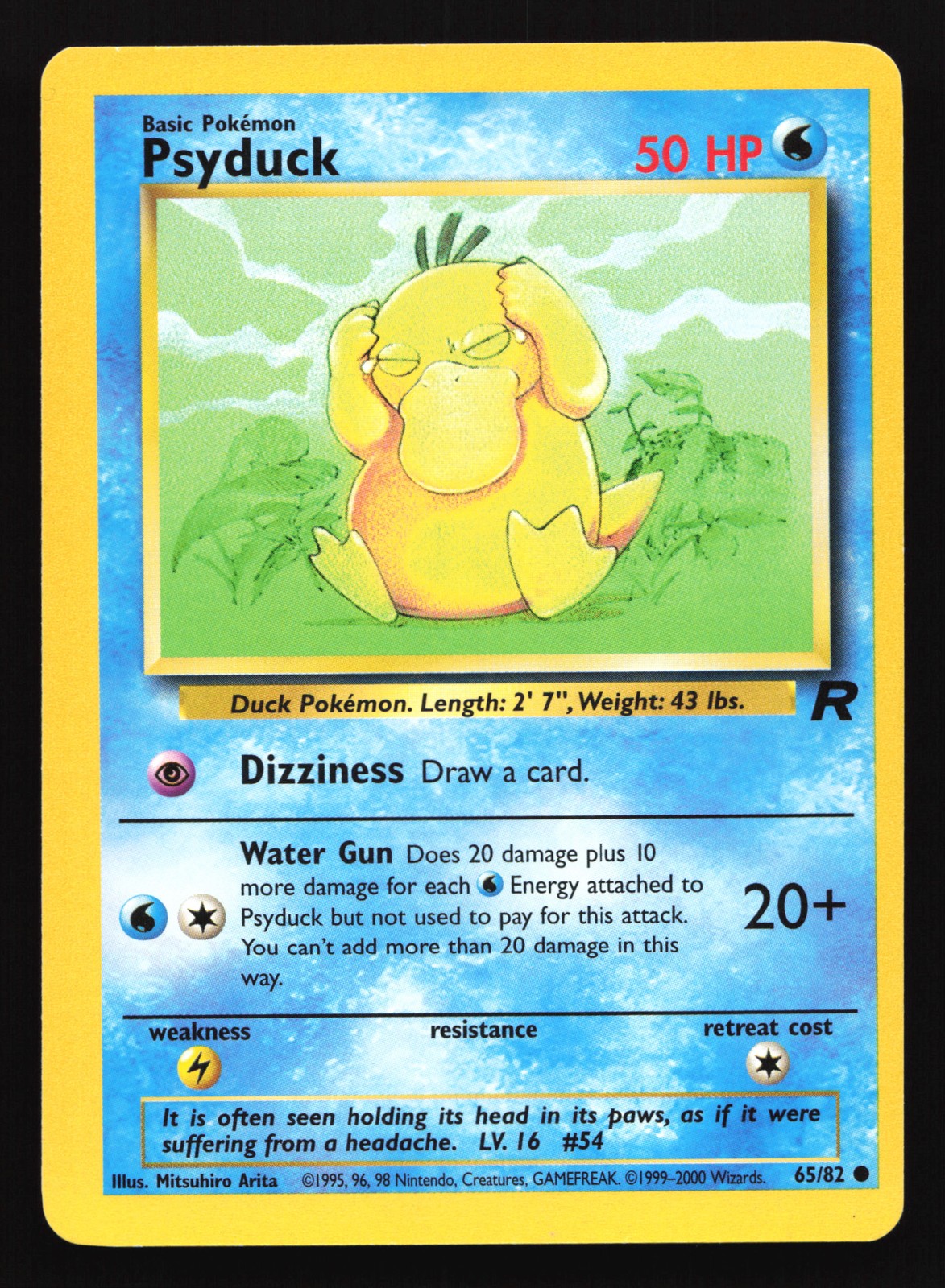 Psyduck 65/82 Team Rocket Common Pokemon Card