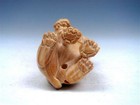 Japanese Boxwood Hand Carved Netsuke Sculpture Furious Tiger Sits Up #02192401 — photo 5