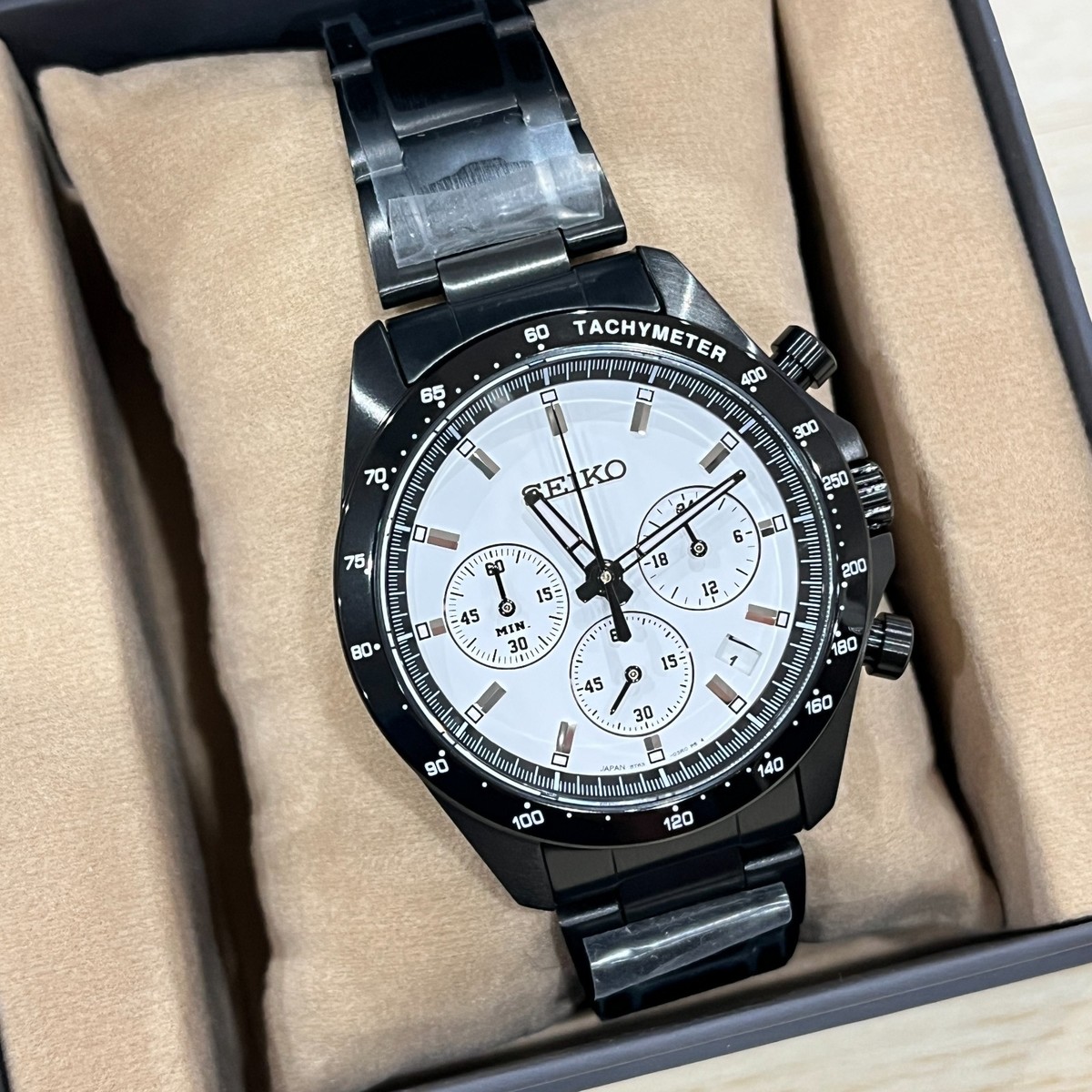 Seiko SZSJ119 8T63-00N0 NANO Universe Black White Stainless steel