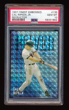 PSA 10 CAL RIPKEN JR. 1997 TOPPS FINEST EMBOSSED REFRACTOR #135 *GEM MINT* POP 9