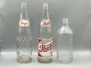 3 Vintage Pepsi Sparkling Pepsi Bottles