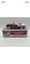 Sentry Hardware 1955 Chevy Red Convertible DieCast Bank 1:25 Scale Liberty PICS