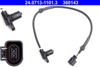 ATE Sensor Raddrehzahl Vorne Passend FüR VW Sharan Ford Galaxy 1 Seat Alhambra