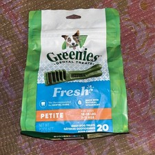 Greenies Fresh Petite Dental Dog Treats, 12 oz., Count of 20